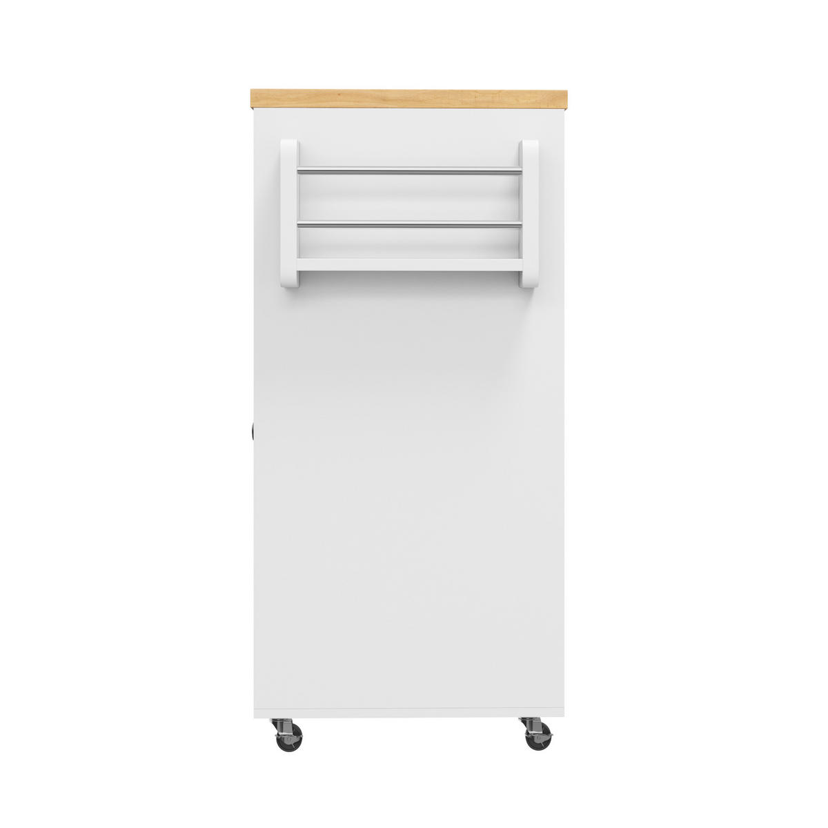 KÜCHENINSEL DE-38369 116/179 cm ausziehbar mit 3 Schubladen und Rollen Schwarz - Weiß, Holzwerkstoff (116/89/45cm) - ComfortXL