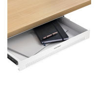 SCHUBLADEN-ORGANIZER unter dem Schreibtisch, 41x27x5cm Weiß - Weiß, Metall (41/27/5cm) - Desktronic