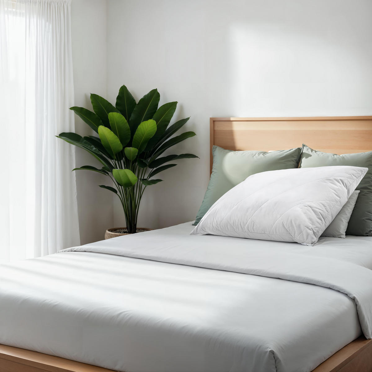KISSEN COLD FEEL, Leinen - Weiß, Textil (60/60cm) - WOODEK