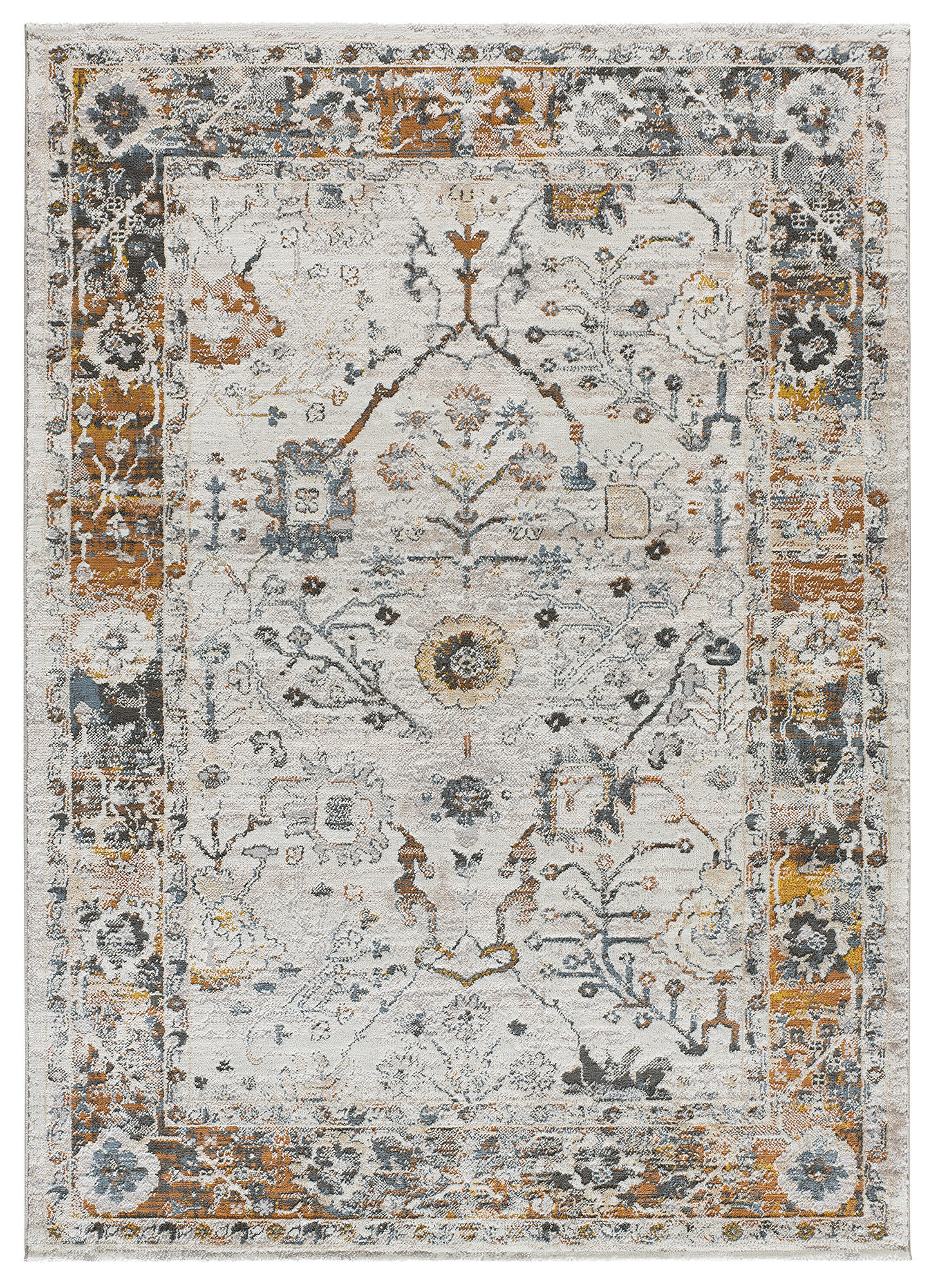 VINTAGE-TEPPICH Gepuderten Farben Springs 134/200 cm - Pastellblau/Beige, Textil (134/200cm) - Atticgo