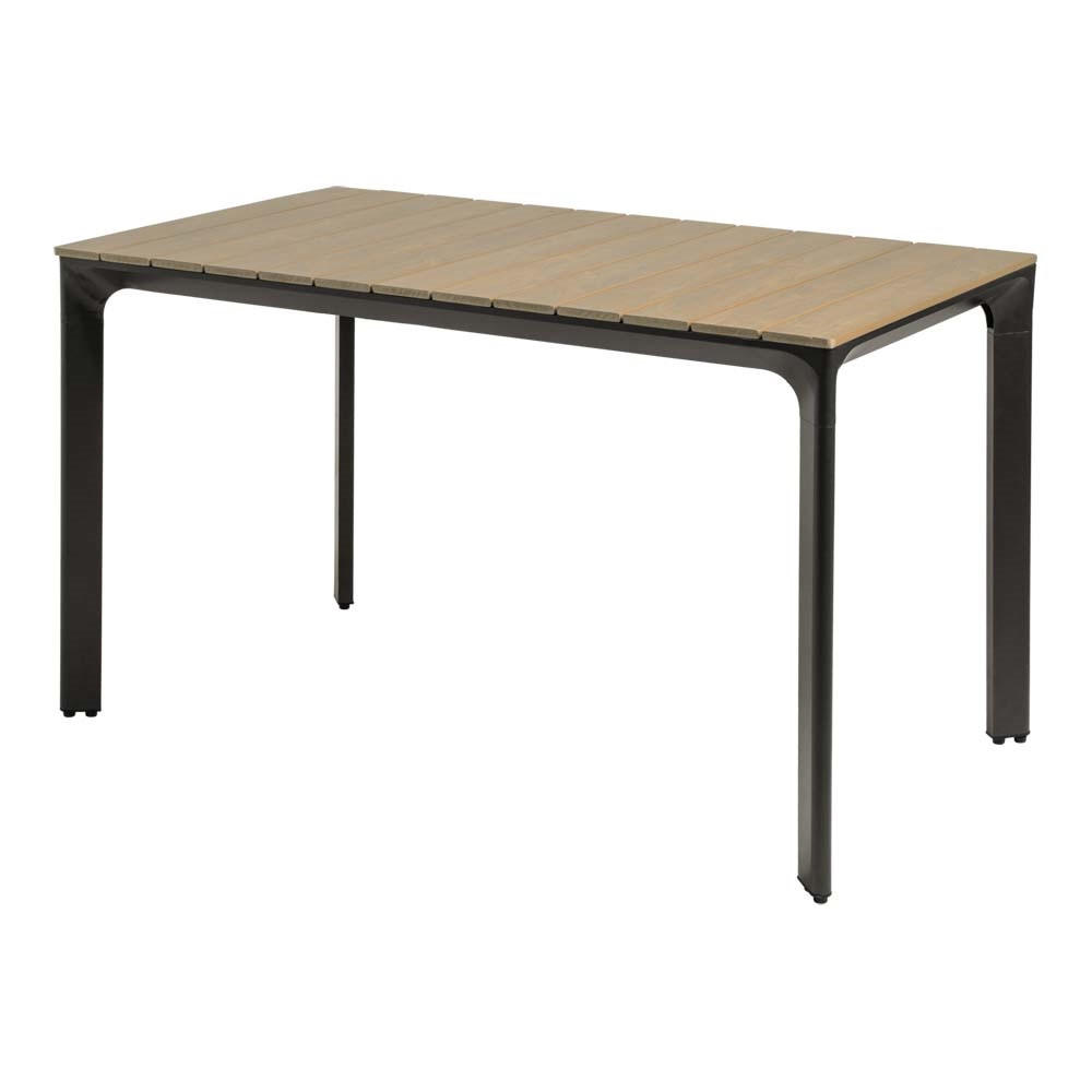 GARTENTISCH Arezzo - Anthrazit - 130/70/74 cm - Dunkelgrau, Metall (130/70/74cm) - Lesli Living