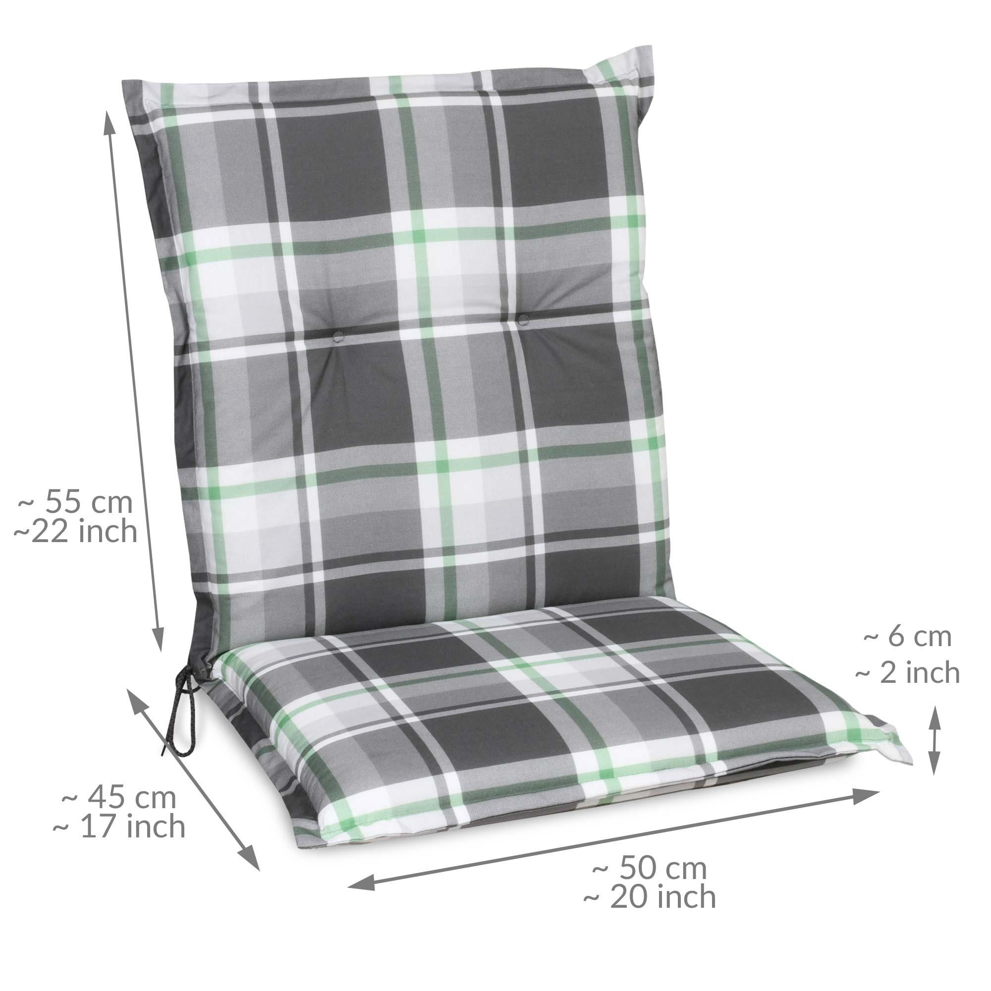 NIEDERLEHNERAUFLAGE Sunny BK 100/50/6cm Mintgrün-Kariert - Mintgrün, Textil (50/6/100cm) - Beautissu 