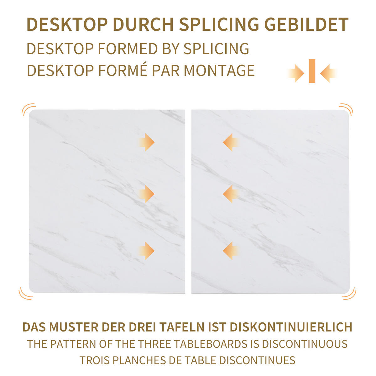 ESSTISCH Golden 120/70/74 cm - Goldfarben, Holzwerkstoff/Metall (120/70/74cm) - Urban Meuble