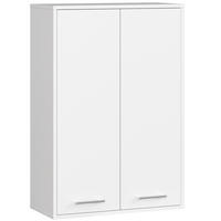HÄNGESCHRANK Weiß 64x94x30 cm - Silberfarben/Weiß, Holzwerkstoff/Kunststoff (64/94/30cm) - Akord