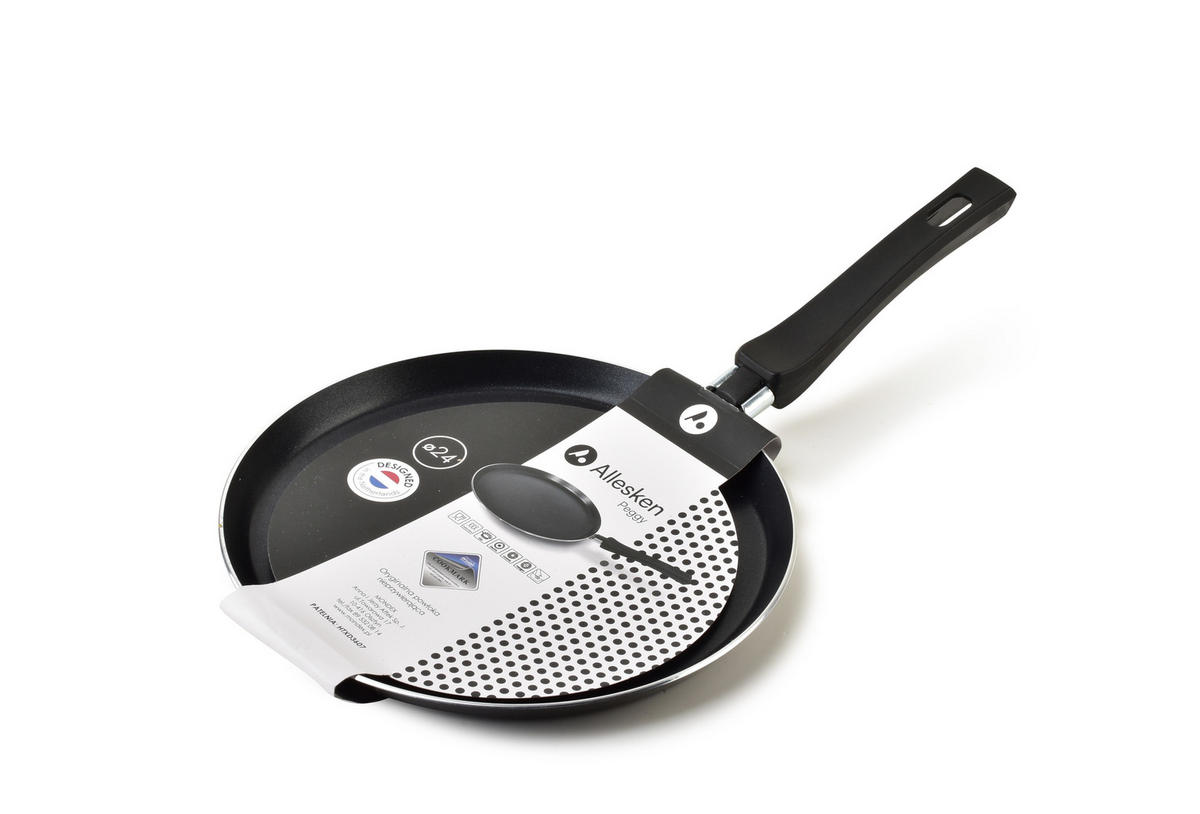 CRÊPESPFANNE Peggy Schwarz 24/41/2 cm Metall - Schwarz, Metall (24cm) - Mondex