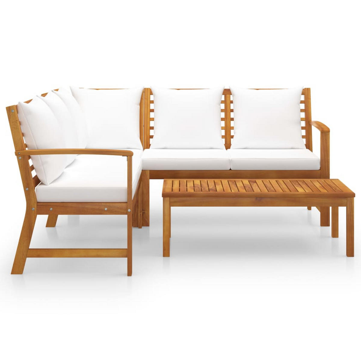 GARTENSET Reichley 4-teilig - Creme, Holzwerkstoff - Nettlife
