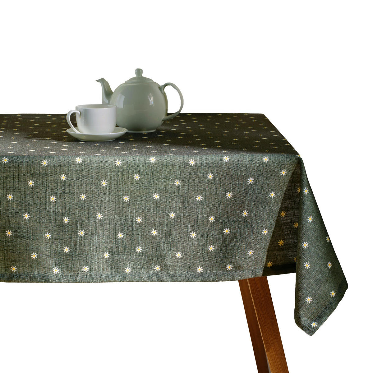 TISCHDECKE Dilo - Grün, Textil (220/150/1cm) - home&you