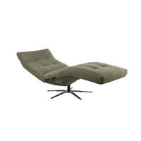 RELAXLIEGE LETICIA Grün Cord - Schwarz/Olivgrün, Textil/Metall (82/115/156cm) - KAWOLA