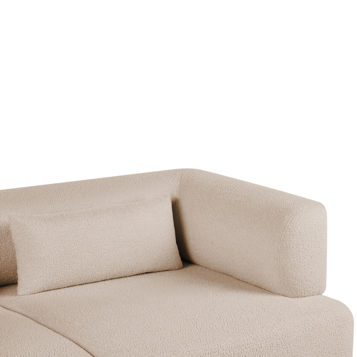 POHOVKA 2-místná Bouclé Béžová Movik - tmavě hnědá, textil (183/74/90cm) - Beliani