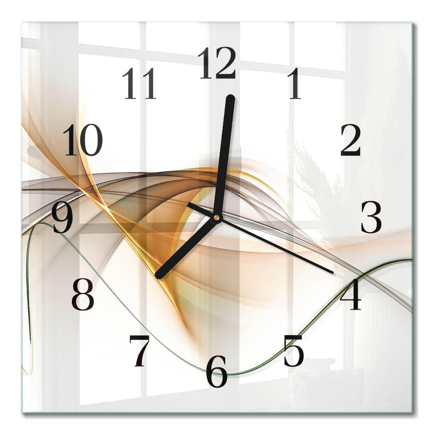 WANDUHR 30x30 cm - Abstraktion - Multicolor, Glas (30/30/0.4cm) - TULUP