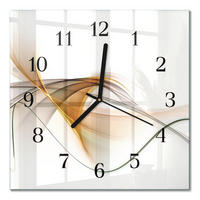 WANDUHR 30x30 cm - Abstraktion - Multicolor, Glas (30/30/0.4cm) - TULUP