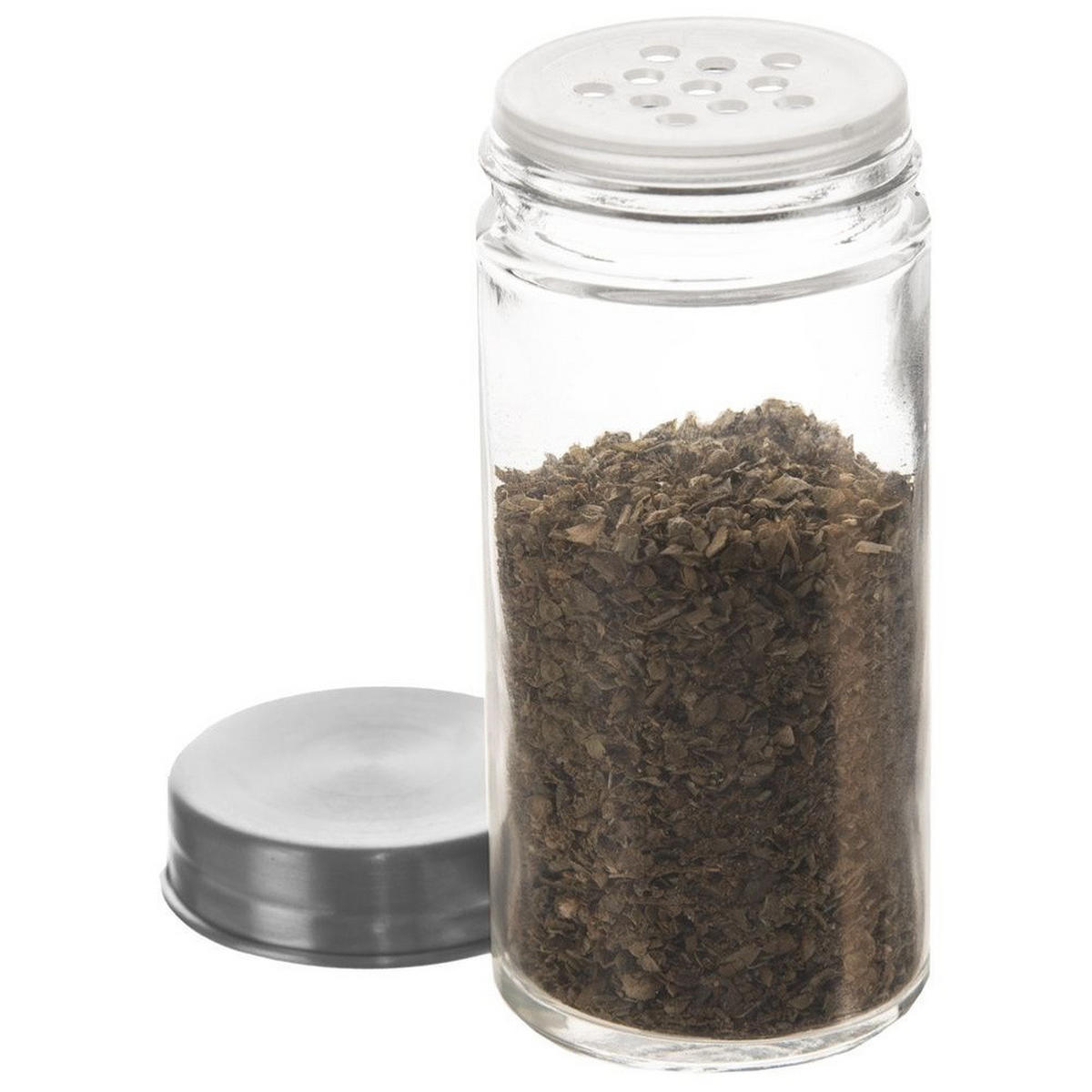 GEWÜRZDOSE Edelstahlverschluss 100 ml Silberfarben - Silberfarben, Glas (4.5/9.5/4.5cm) - Orion 