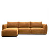 ECKSOFA TAUER 5-Sitzer, honig - Schwarz/Honig, Holzwerkstoff/Kunststoff (173/294cm) - Courtois Laville