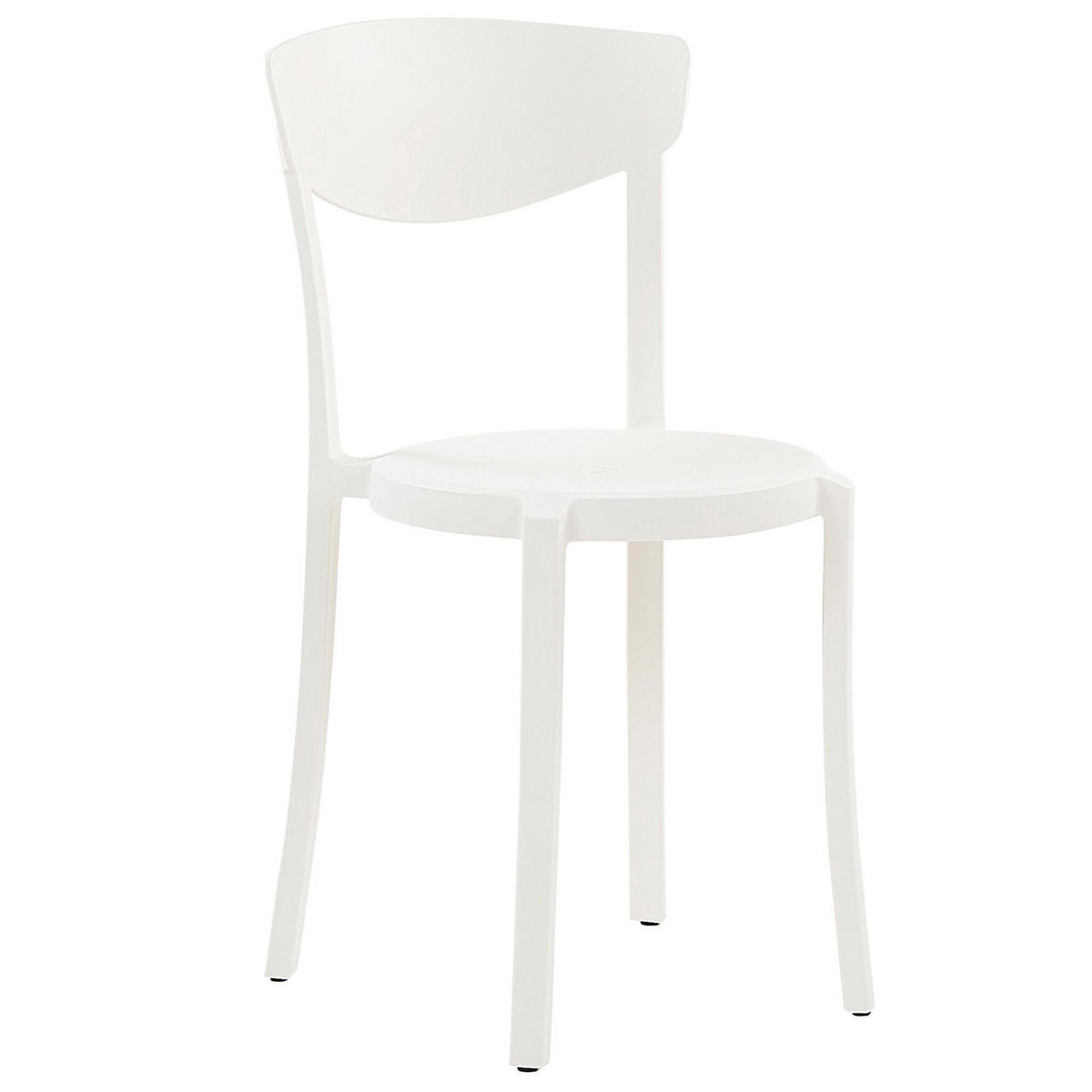 GARTENSTÜHLE 4er-Set Kunststoff weiß Vieste - Weiß, Kunststoff (42/80/40cm) - Beliani