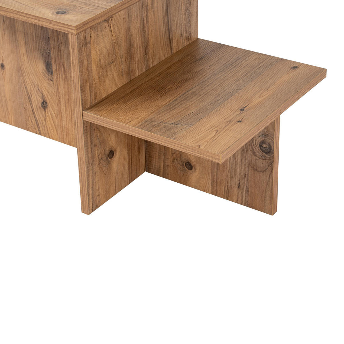 COUCHTISCH mit 2 Ebenen - harmony 77/40/40 cm - Hellbraun, Holzwerkstoff (77/40/40cm) - Calicosy