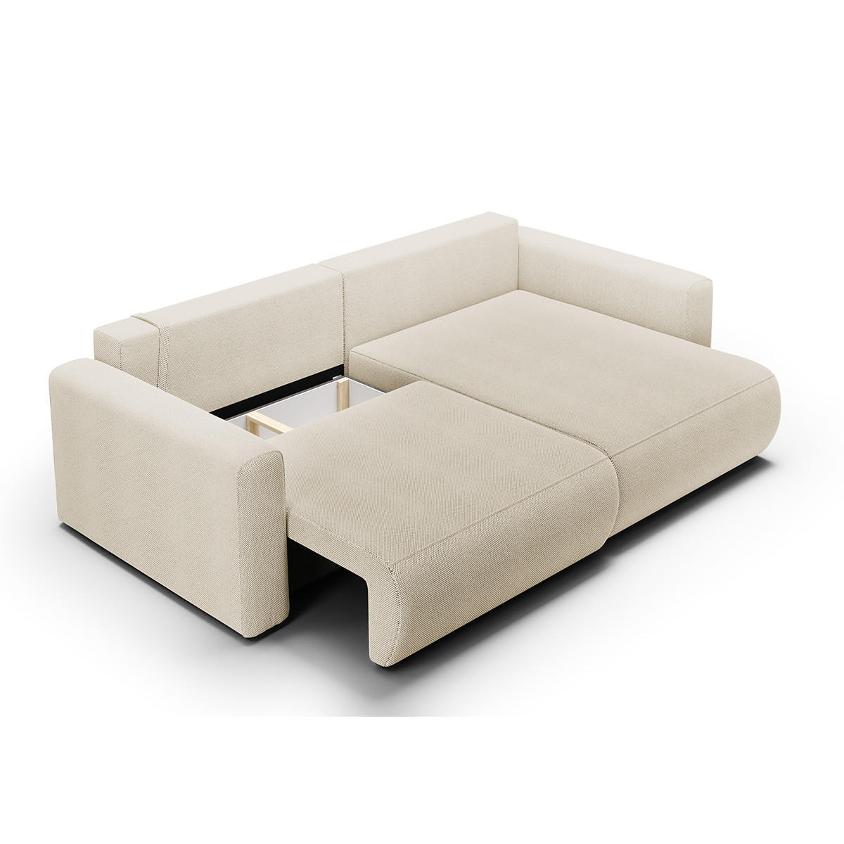 ECKSOFA Evy 3 Sitzplätze Beige - Beige, Holz (240/149cm) - Petits-meubles