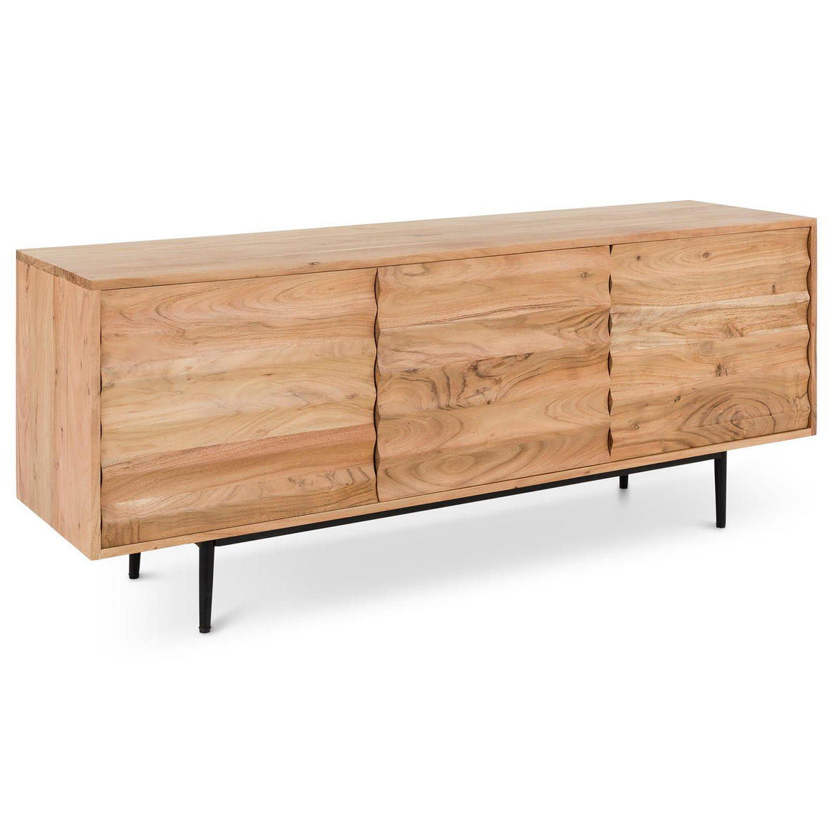 LOWBOARD VEDA natur - Naturfarben, Holz (150/60/40cm) - IDIMEX
