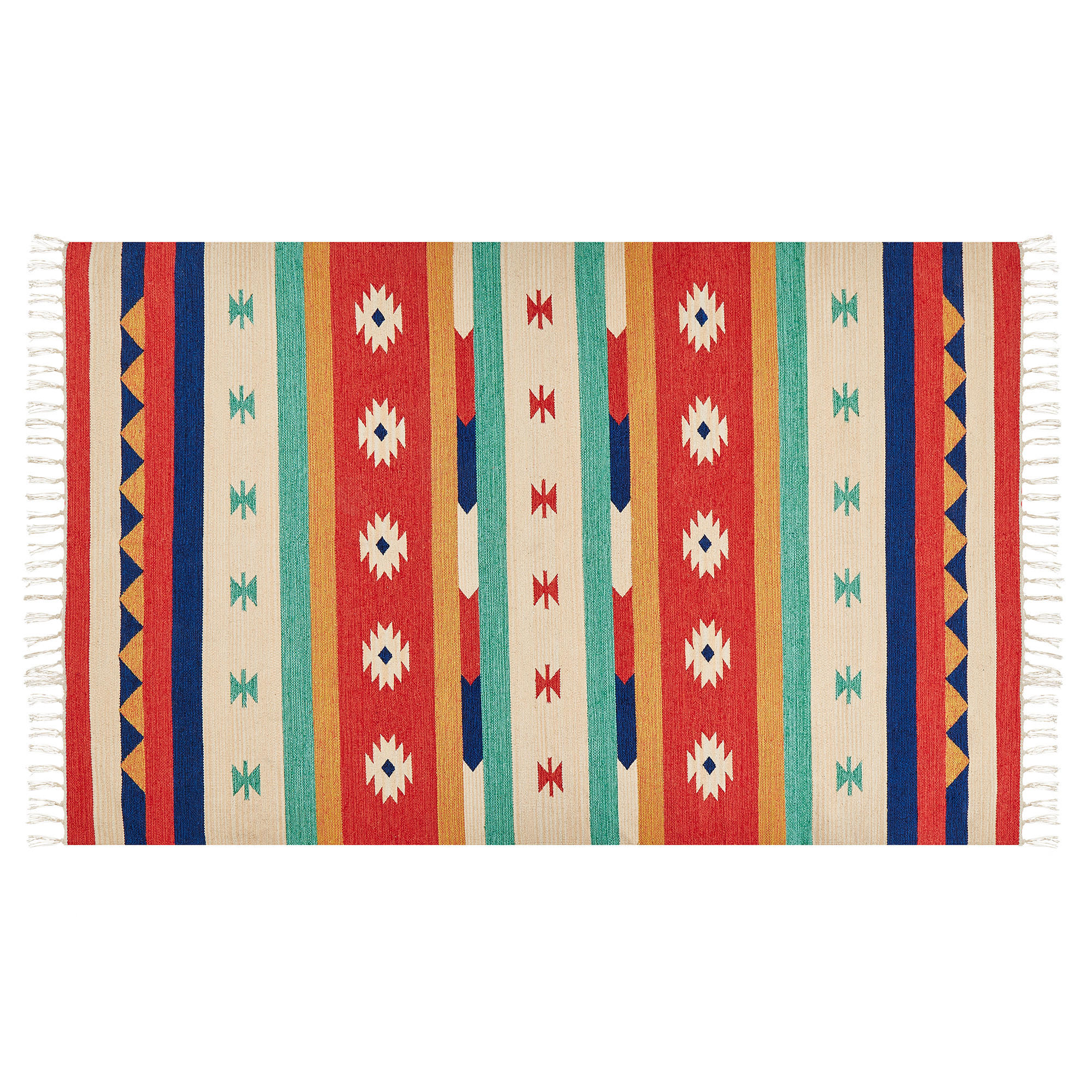 KELIM-TEPPICH Margara 200/140 cm - Multicolor, Textil (140/200cm) - Beliani