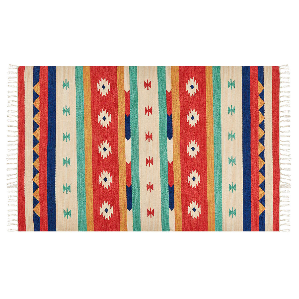 KELIM-TEPPICH Margara 200/140 cm - Multicolor, Textil (140/200cm) - Beliani