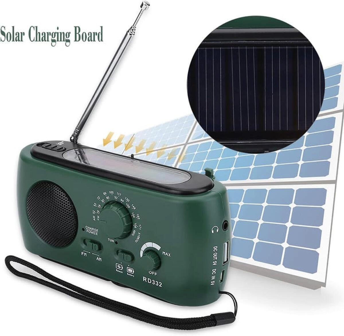 RADIO – FM/AM – LED-Taschenlampe/Notladefunktion/Batteriebetrieben – Grün - Grün, Kunststoff (15/7/5cm) - DCA
