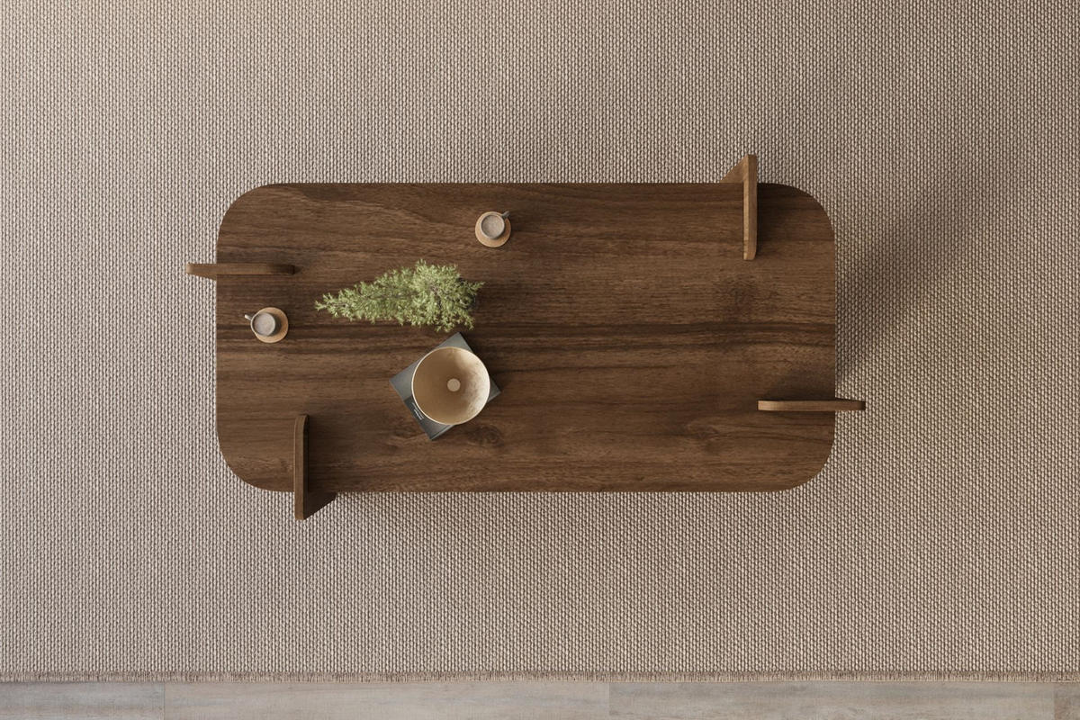 COUCHTISCH lovge Braun - Braun, Holz (120/60/35cm) - Habitat Garten