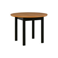 ESSTISCH Poli 1, 100-130 cm, eiche - Wildeiche, Holz (130/100/76cm) - Leaf Design