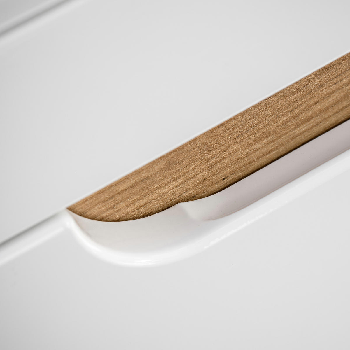WASHTISCHKOMBI ARVIDA SET1 Eiche Weiß - Weiß, Glas/Holzwerkstoff (60/59/46cm) - Komodee