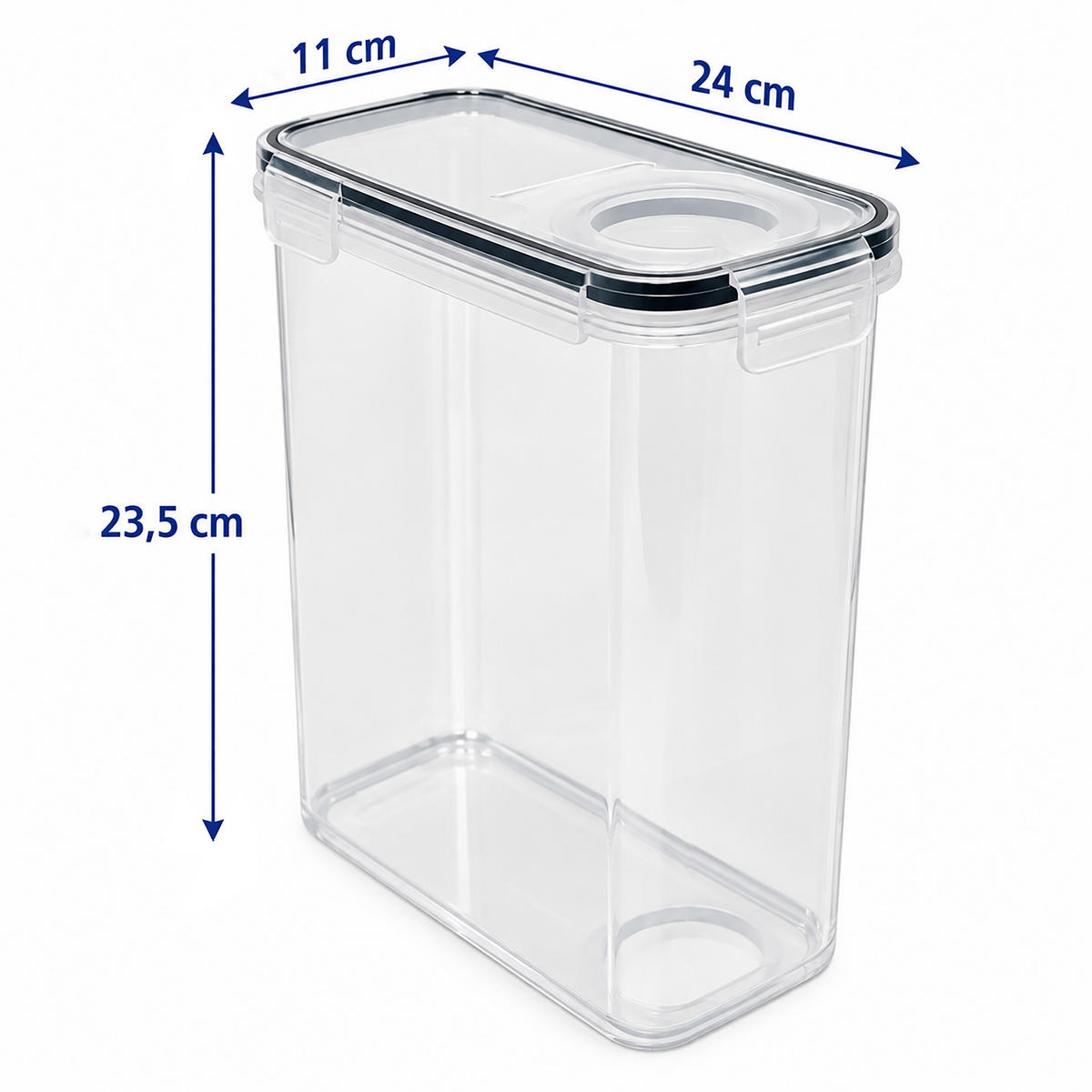 POSUDE Prozirne 6-dijelni set nepropusno 4 l - prozirno, plastika - Relaxdays