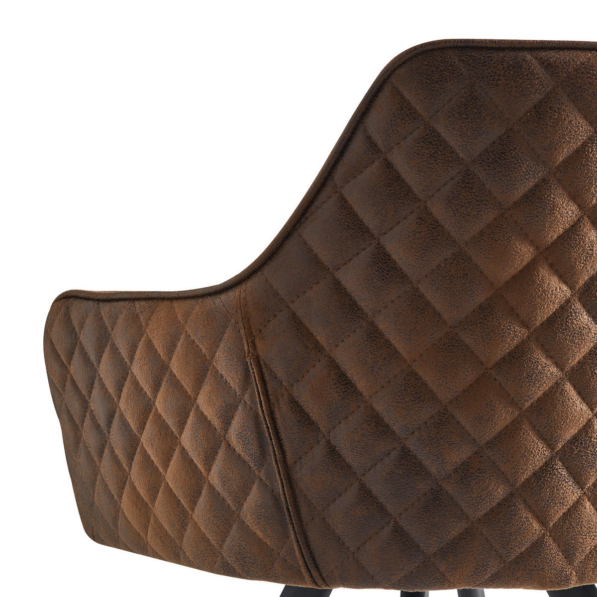 ARMLEHNSTUHL CYRUS Braun 2 Stück - Braun, Textil/Metall (58/79/60cm) - B&D Home