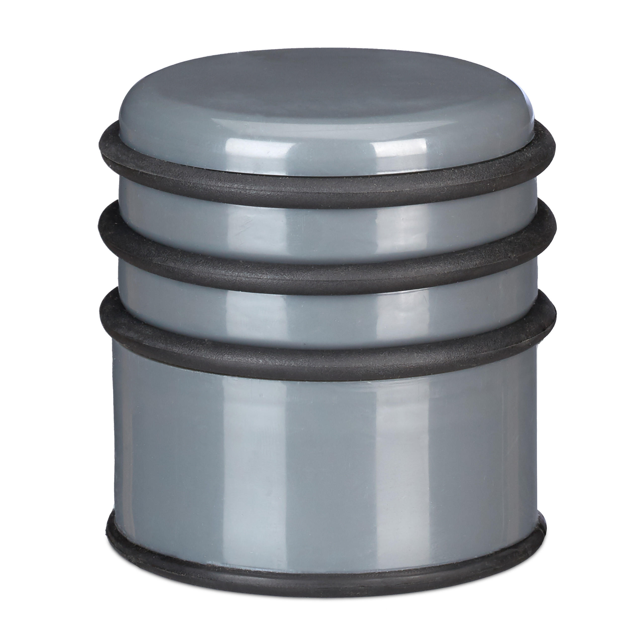 DÖRRSTOPP mörkgrå plast gummi 8x7 cm - Antracit, Plast (7/7cm) - Relaxdays
