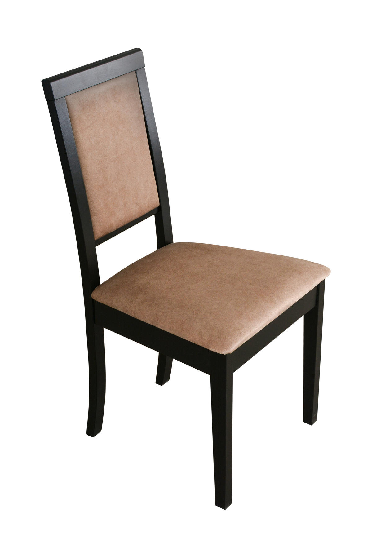 ESSZIMMERSTUHL - Set 4x Roma 13 schwarz, zetta 292  - Beige/Schwarz, Holz (45/93/41cm) - Leaf Design