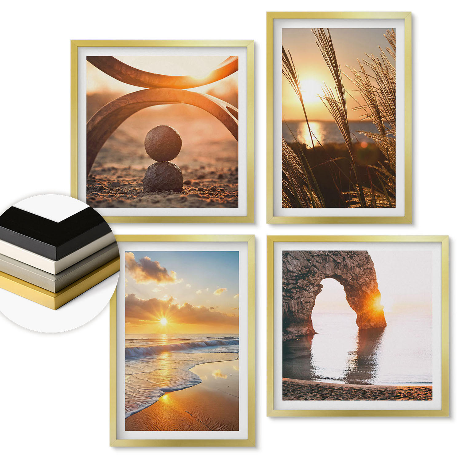 ArtPrintCave Wandbilder Gold 50x50 cm
