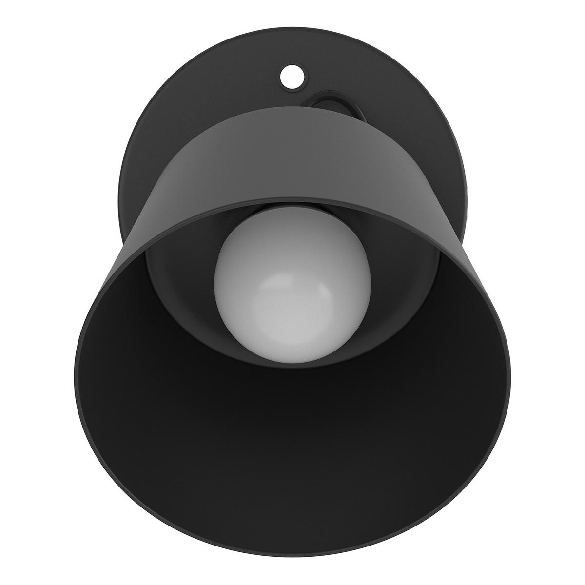 AKKU-WANDLEUCHTE inkl. Fernbedienung - 3-Stufen-Dimmer - Eisen - Schwarz, Metall (12/15/16cm) - home24