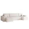 ECKSOFA U-Form Mit Schlaffunktion Und Bettkasten BEST Stoff Neve Ecru - Ecru, Holz/Kunststoff (312/142cm) - Kaiser Möbel