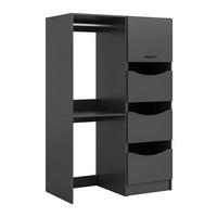 WASCHMASCHIENENUMBAU Set Mixx (B/H/T: ca. 126/195/68 cm) in anthrazit/anthrazit - Anthrazit, Holzwerkstoff (126/195/68cm)