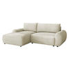 ECKSOFA Bello, Seite: Links - Schwarz/Naturfarben, Holz/Kunststoff (267/177cm) - MIRJAN24
