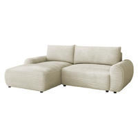 ECKSOFA Bello, Seite: Links - Schwarz/Naturfarben, Holz/Kunststoff (267/177cm) - MIRJAN24