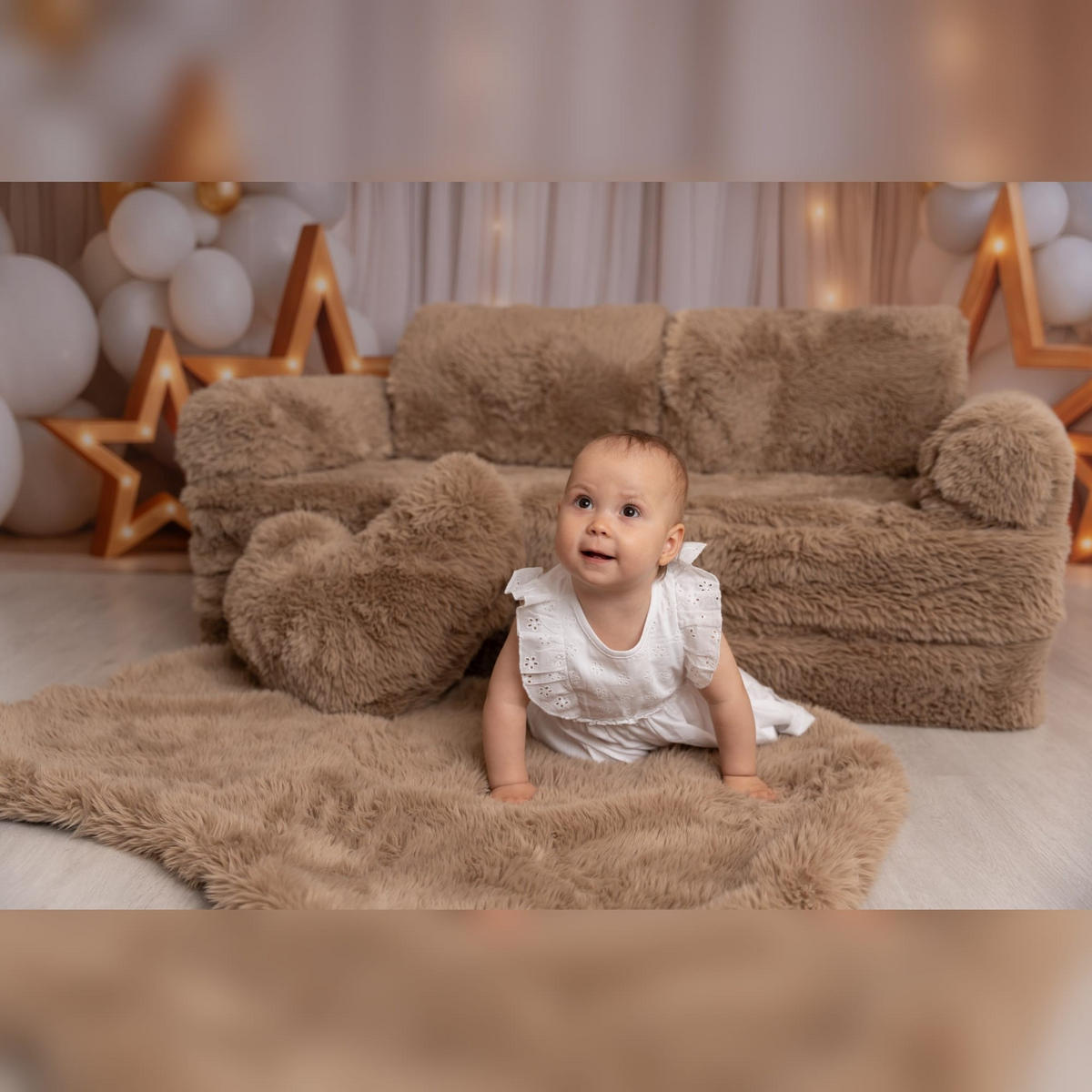 HERZKISSEN Mammoth flauschig - Hellgrau, Textil (40/40cm) - MeowBaby
