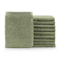 WASCHLAPPEN 10er-Set, 10x Waschlappen 15/20 cm, Hellgrün - Hellgrün, Textil (15/20cm) - Blumtal