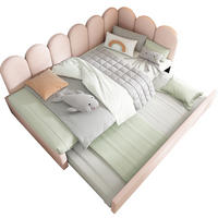 TAGESBETT mit Ausziehbett 90/190 cm Samt Rosa - Rosa, Textil (90/200cm) - OKWISH