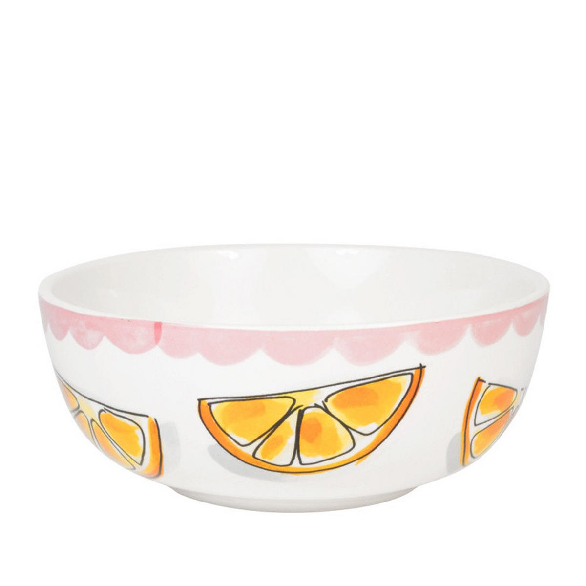 SCHALE Orange in Bunt - 15cm - Multicolor, Keramik (15.5/6.7/15.5cm) - Blond Amsterdam