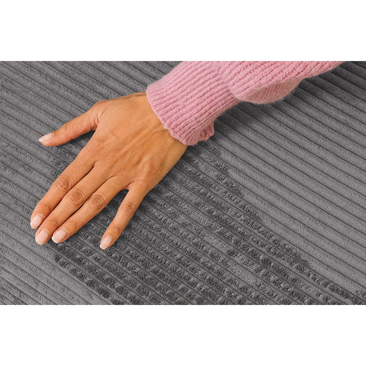 2-3-SITZER-SCHLAFSOFA aus grauem Cord - Grau, Textil (95/70.5/190cm) - Kimo