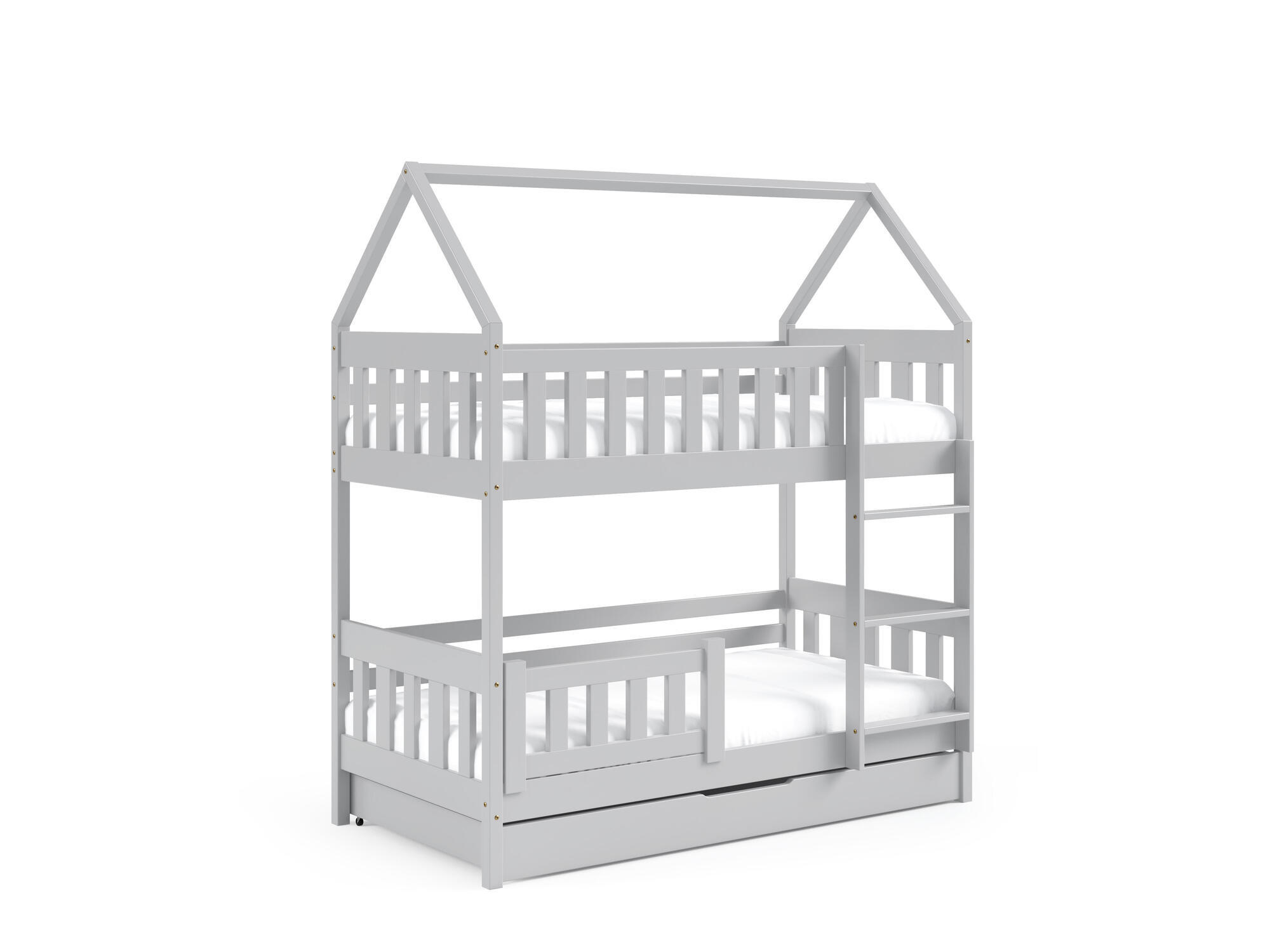 HAUSBETT ZUZIA Grau 198x86x185 cm - Grau, Holz - FURNLUX