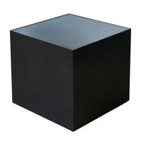 BEISTELLTISCH EVA Schwarz/Schwarz - Schwarz, Holzwerkstoff (50/50/45cm) - SVITA