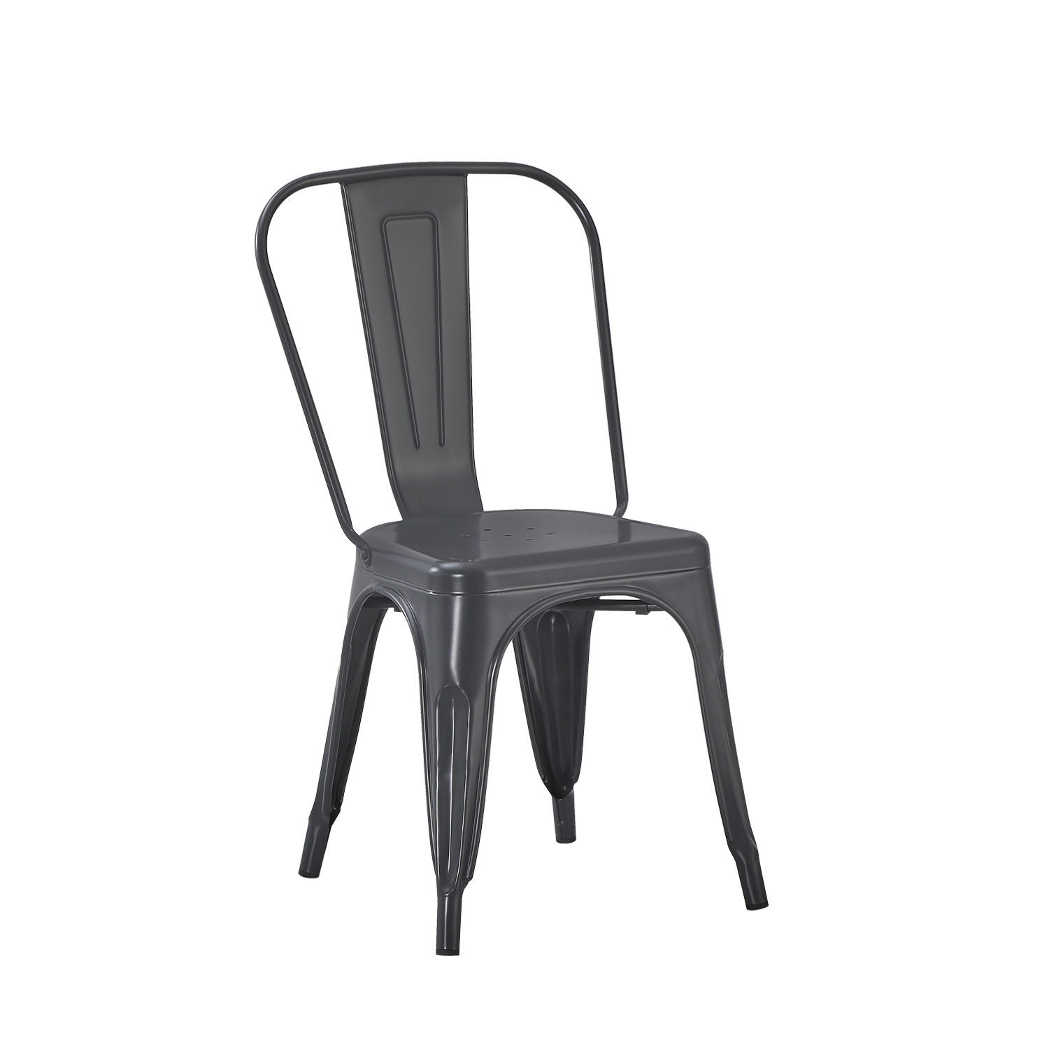 STUHL FÜR DRAUSSEN Hjorts Grau 46 cm x 85 cm - Grau, Metall (46/85/49cm)