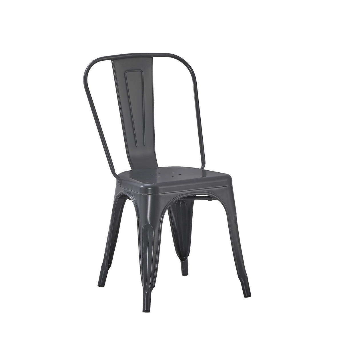 STUHL FÜR DRAUSSEN Hjorts Grau 46 cm x 85 cm - Grau, Metall (46/85/49cm)