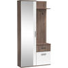 GARDEROBE LUXOR - Trüffeleichefarben/Weiß, Holzwerkstoff (97/195/30cm) - Meblini