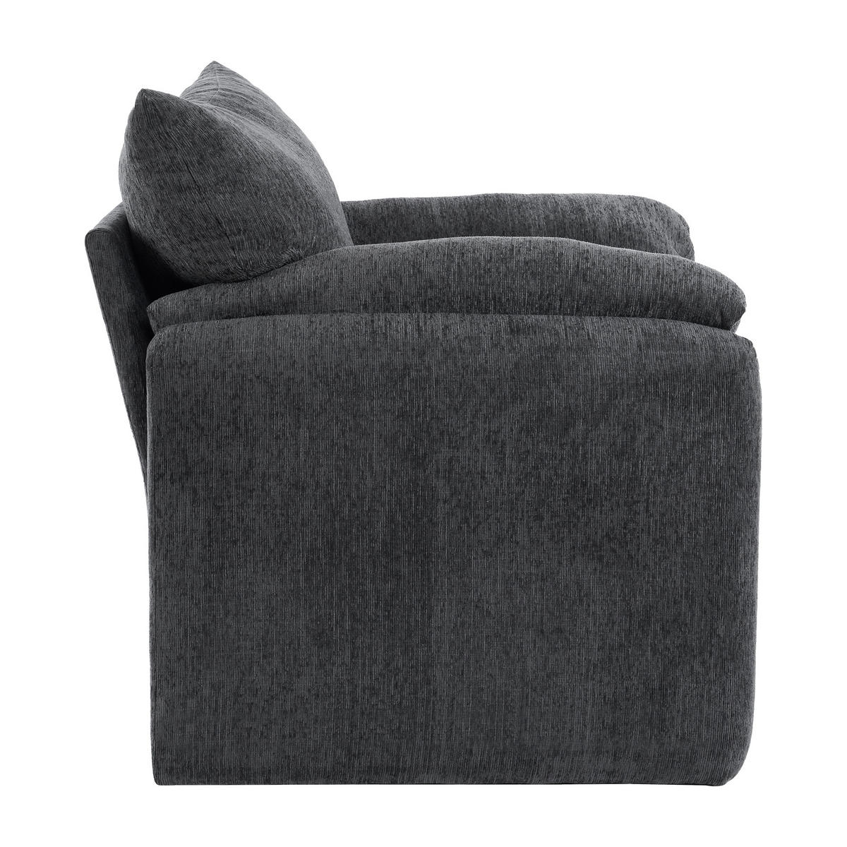 SOFA Chenille Grau - Grau, Holzwerkstoff/Textil (96/84/82cm) - WISHDOR