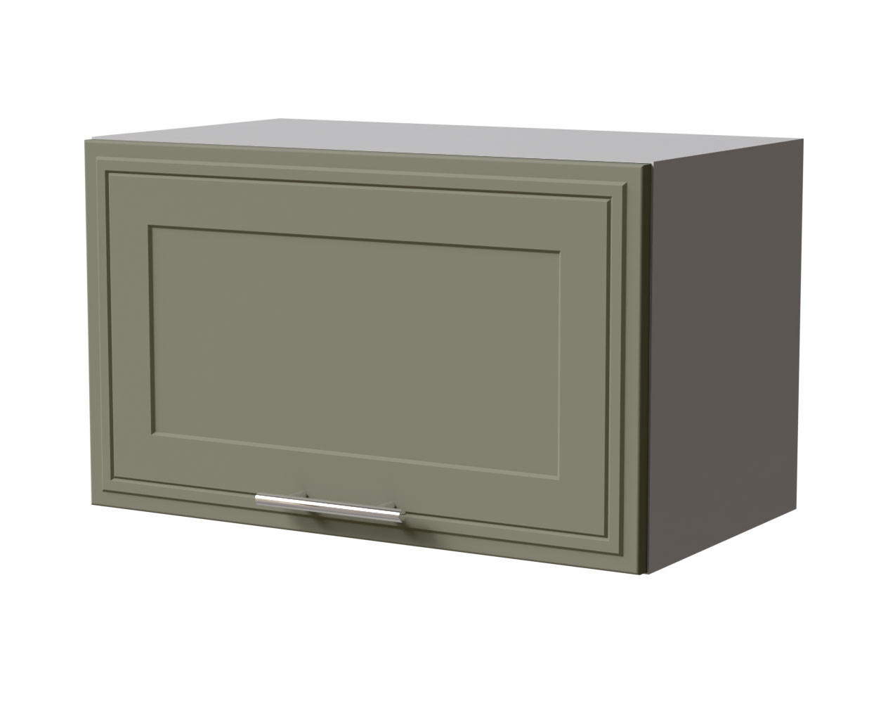 KLAPPHÄNGESCHRANK Salo W4B/60 Grau / Reed Green Matt 60 / 32,5 / 36cm - Gasdruckdämpfer - Grau/Grün, Holz/Holzwerkstoff (60/36/32.5cm) - Feldmann-Wohnen