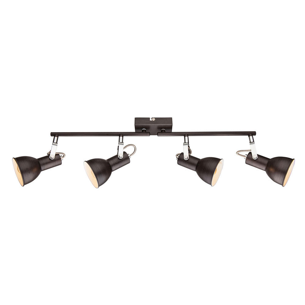 DECKENLEUCHTE XENIA Braun - Braun, Metall (60/11/21cm) - Globo Lighting